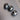 Porcelain Gunmetal Beads 13-14mm - 2