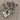 Sliver Tone Metal Pierced Earring Starts #7200 - 2