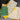 Yellow green quilt fabric scraps: 4 Pieces (measurements in inches) Lot #7 - 1