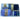 100 yds Handmade Upcycled Floral T-Shirt Fabric Ribbon Yarn Sampler Pack Blues