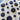Vintage Button Collection - Plastic Navy Blue, Shank - Mixed Sizes