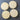 Round Holly Hobbie Wooden Plaques - Set of 4